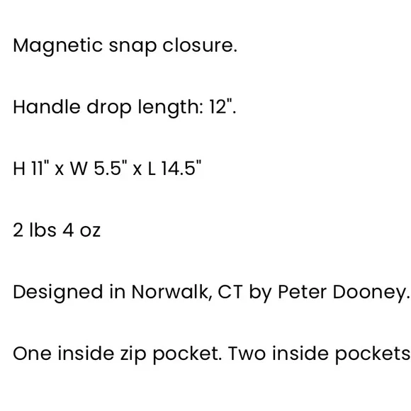 Dooney & Bourke Double Strap Tassel Bag Purse Pebble Grain - Picture 13 of 13